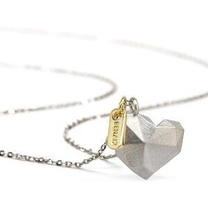 Geometric Gold Initial Necklaces for Women, Trendy Low Poly Letter Necklace in 1